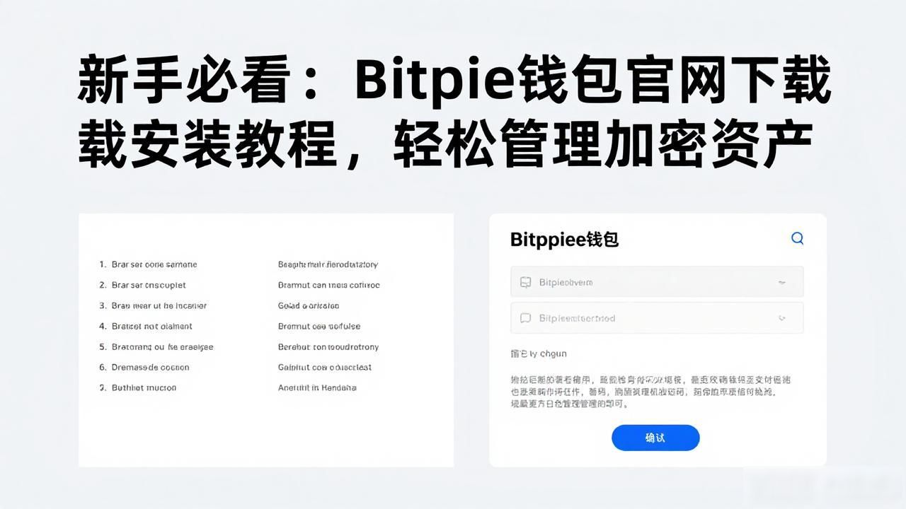 新手必看：Bitpie钱包官网下载安装教程，轻松管理加密资产