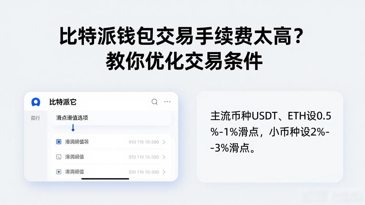 比特派钱包交易手续费太高？教你优化交易条件