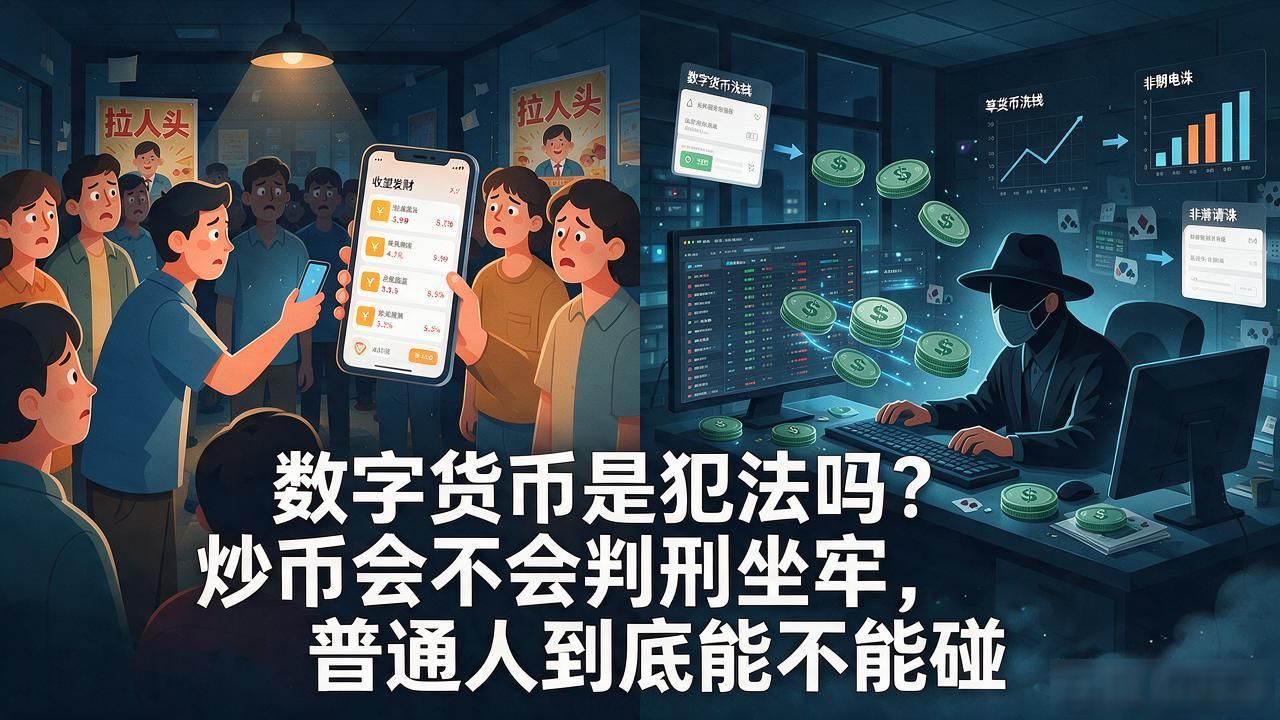 数字货币是犯法吗？炒币会不会判刑坐牢，普通人到底能不能碰