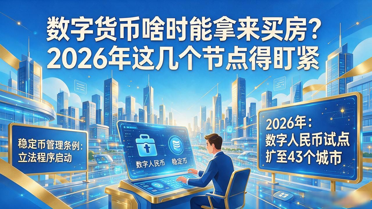 数字货币啥时能拿来买房？2026年这几个节点得盯紧
