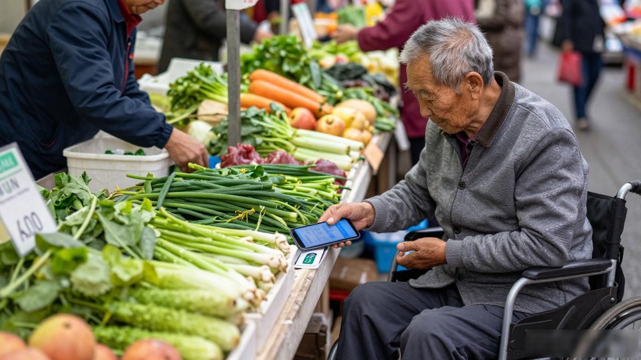 数字人民币碰一碰付钱，菜市场买菜真的不用掏手机了
