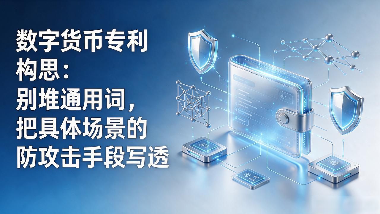 数字货币专利构思：别堆通用词，把具体场景的防攻击手段写透