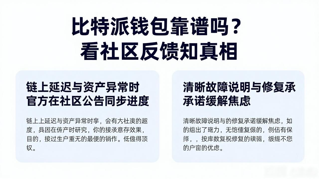 比特派钱包靠谱吗？看社区反馈知真相