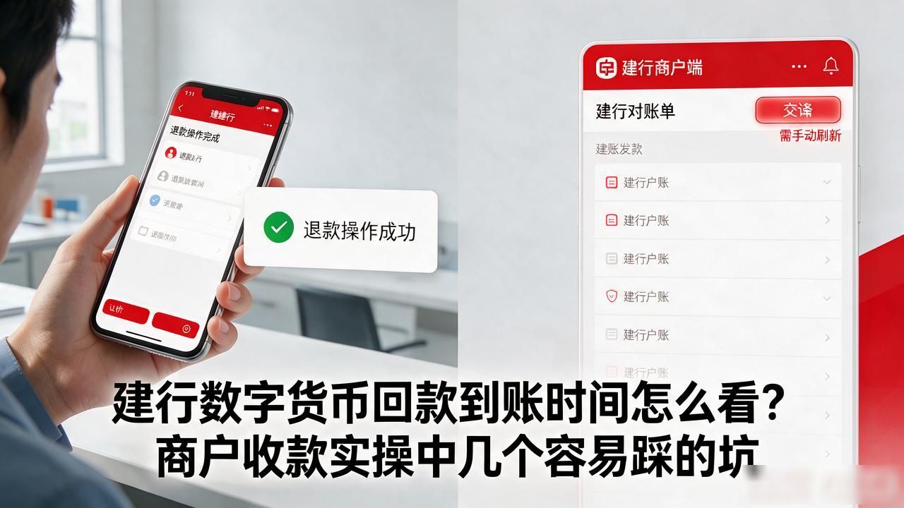 建行数字货币回款到账时间怎么看？商户收款实操中几个容易踩的坑