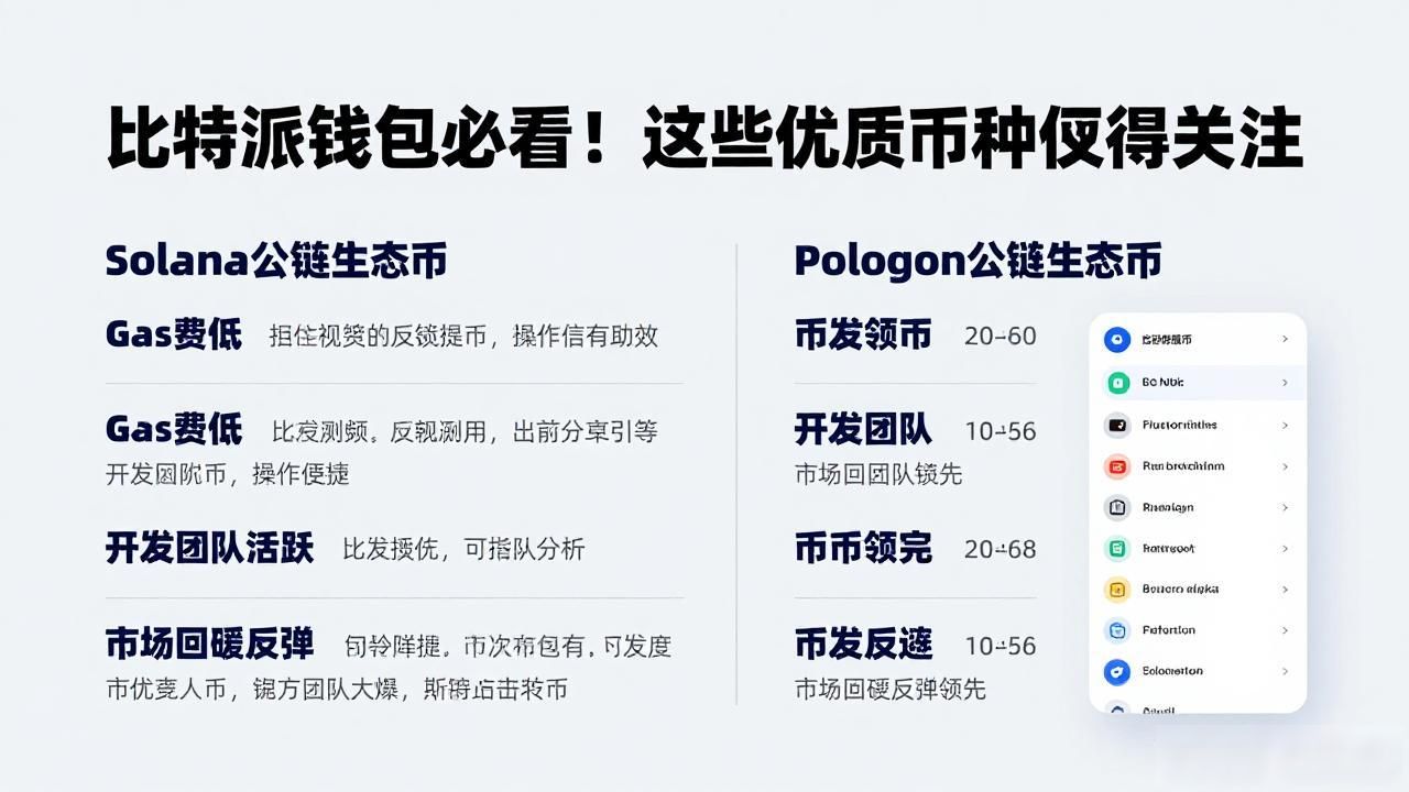 比特派钱包必看！这些优质币种值得关注