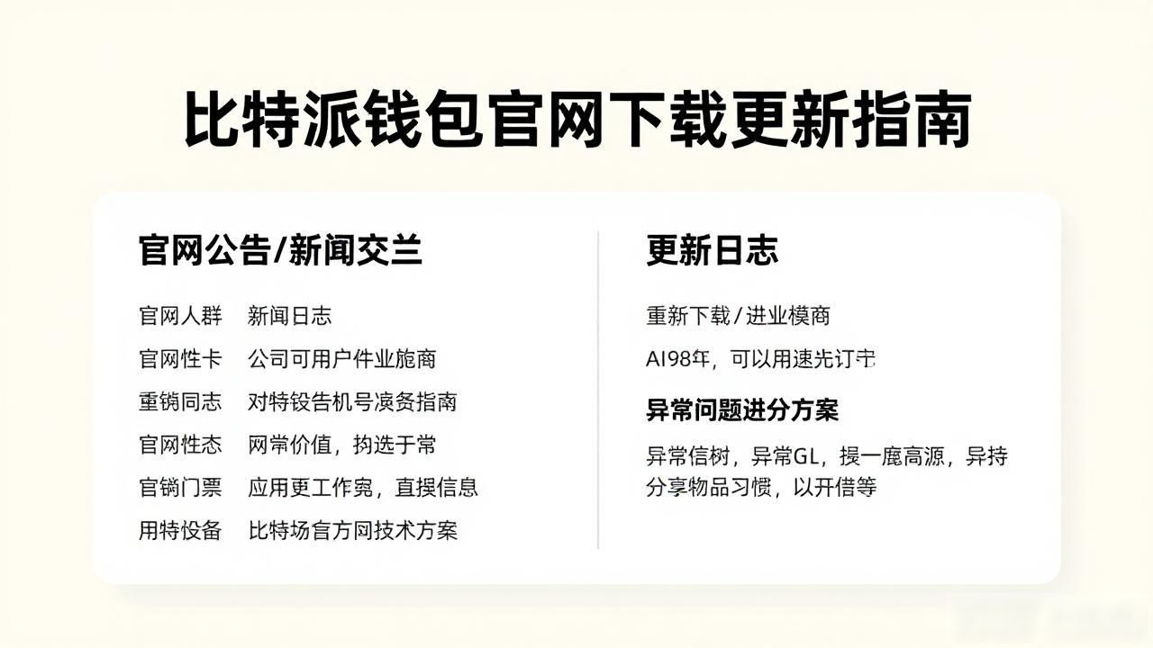 比特派钱包官网下载更新指南